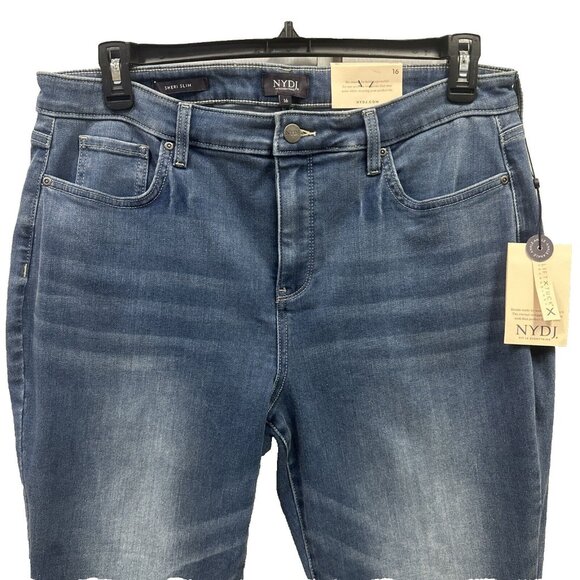 NYDJ Womens Mid Rise Sheri Slim Fit Ankle Stretch Denim Jeans Windham Size 16 - Picture 2 of 7